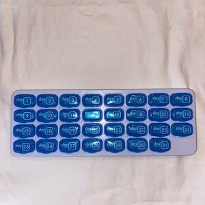 Monthly 31-Day Pill Organizer - Blue